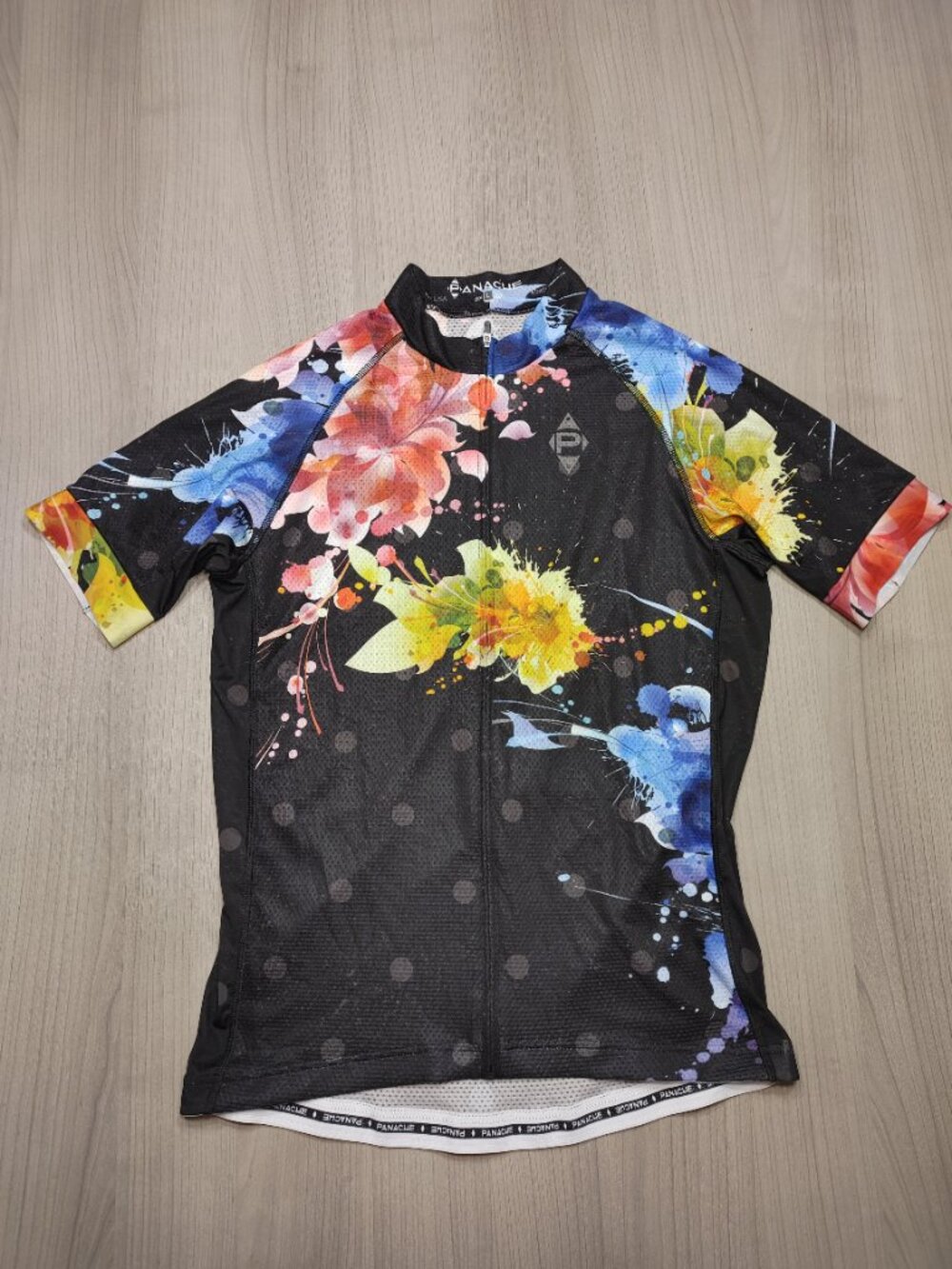 Women's Panache watercolor floral splash Cycling Jersey Size L